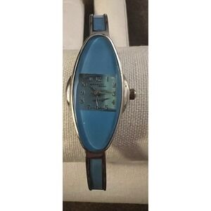 Ashley Princess Blue Cuff Watch Tested And Works‎